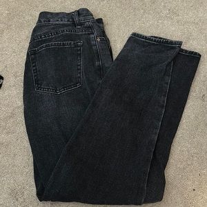pacsun ultra high rise slim mom jeans black